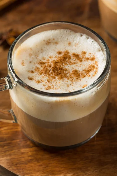 Warm Dirty Chai Latte Milk Spices — Stock Photo, Image