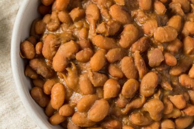 Ev yapımı Meksika Pinto Kızarmış Fasulyesi Yemeye Hazır