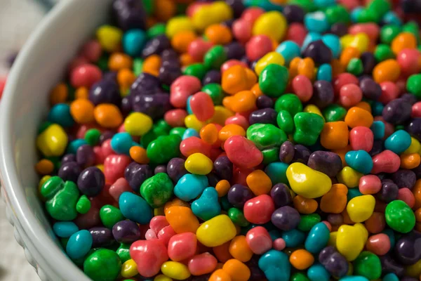 Sugary Sweet Rainbow Nerdy Candy Uma Tigela — Fotografia de Stock
