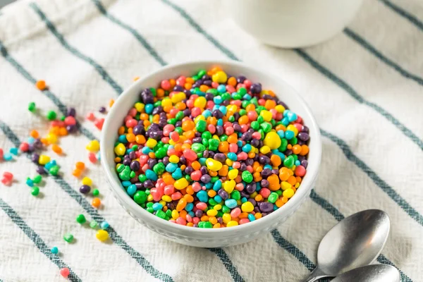 Sugary Sweet Rainbow Nerdy Candy Bowl — Stock Photo, Image