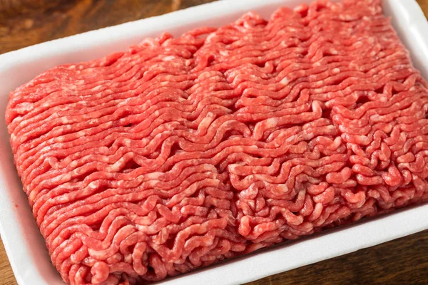 Grass Fed Raw Ground Beef Ready Cook — Stock Photo, Image