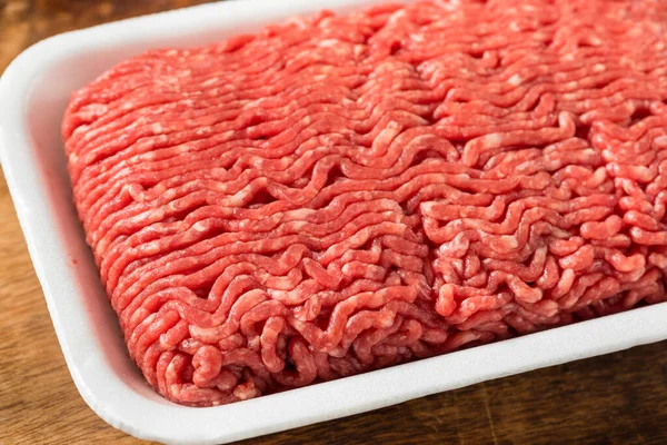 Grass Fed Raw Ground Beef Ready Cook — Stock Photo, Image