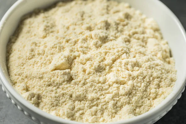 Organic Healthy Vanilla Whey Protein Σκόνη Ένα Scoop — Φωτογραφία Αρχείου