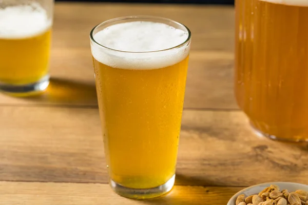Cerveja Lager Refrescante Fria Jarro Pronto Para Beber — Fotografia de Stock
