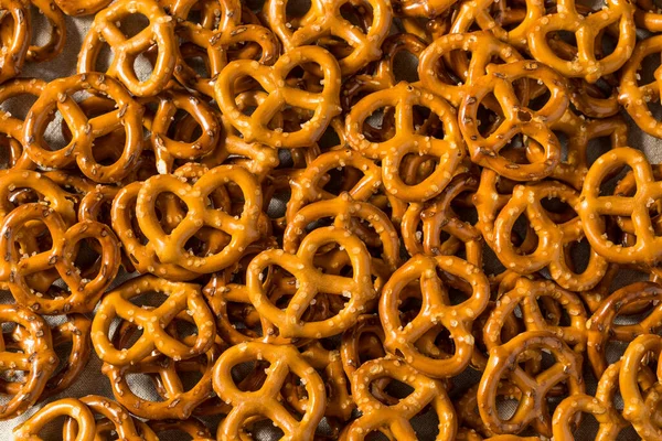 Crunchy Organic Hard Pretzel Crackers Sea Salt — Stock Photo, Image