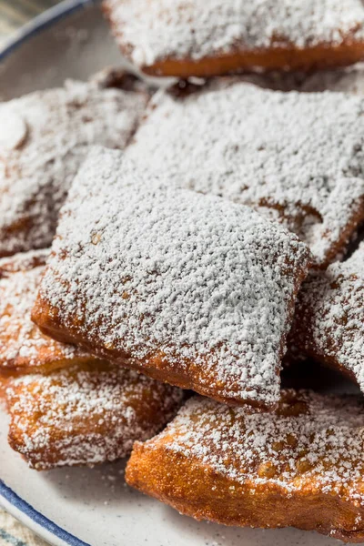 Homemade New Orleans French Beignets Breakfast Coffee — Stock Photo, Image