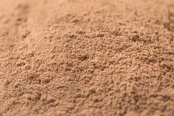 Bio Schokolade Molke Protein Pulver Einer Schaufel — Stockfoto
