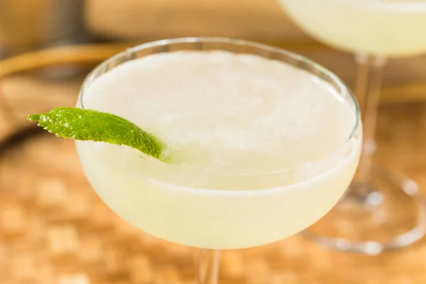 Cold Boozy Lime Daquiri Cocktail Rum — Stock Photo, Image