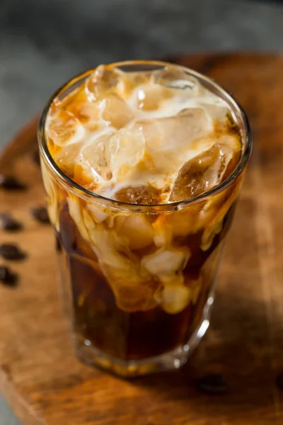 Hausgemachter Gesunder Eiskaffee Mit Hafermilch — Stockfoto