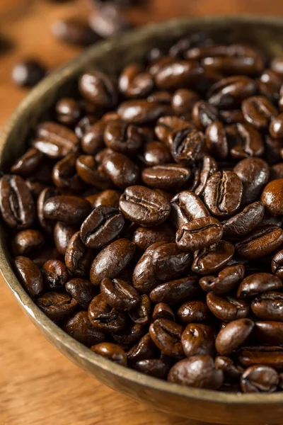 Organic Roasted Espresso Coffee Beans Bowl — Stock Photo, Image