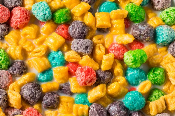 Orgánica Berry Sugar Kids Cereales Desayuno Con Leche Entera —  Fotos de Stock
