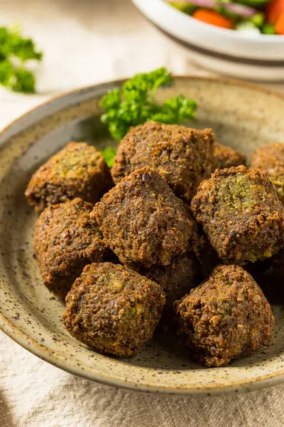 Zelfgemaakte Mediterrane Kikkererwt Falafel Klaar Eten — Stockfoto