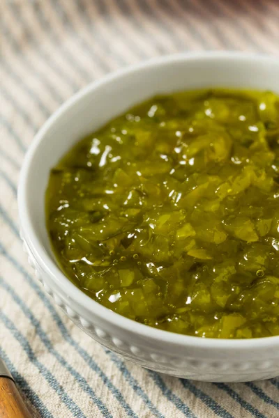 Green Healthy Pickle Relish Bowl — Fotografia de Stock