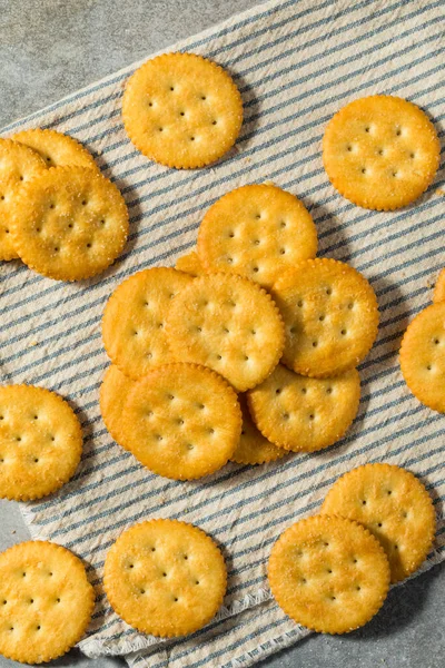 Brown Healthy Crackers Sea Salt — Stock Photo, Image