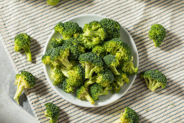 Raw Organic Green Broccoli in a Bowl