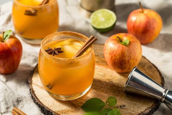 Refreshing Boozy Apple Cider Margarita Tequila Cinnamon — Stock Photo, Image