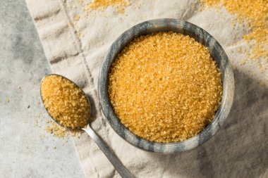 Organik Çiğ Kahverengi Demara Türbinado Şeker Kasesi