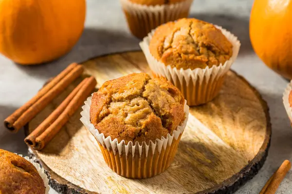 Homemade Sweet Pumpkin Bread Muffins Ready Eat — Stock Photo, Image