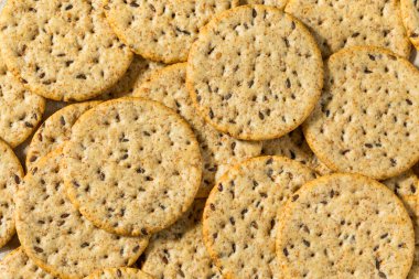 Ev yapımı Buğday Yuvarlak Krakerler Yemeye Hazır