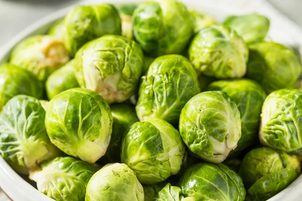 Organik Sehat Brussels Sprouts Siap Untuk Memasak — Stok Foto