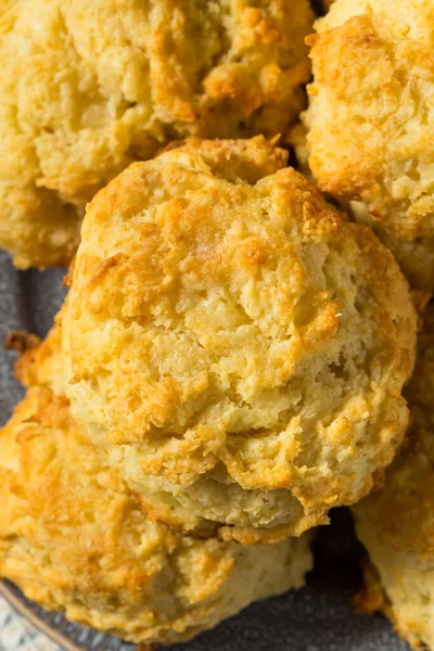 Homemade Buttery Buttermilk Drop Biscuits Ready Eat — Stock Photo, Image