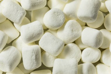 Kuru beyaz organik mini şekerlemeler bir kasede