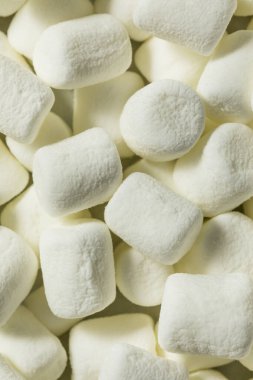 Kuru beyaz organik mini şekerlemeler bir kasede