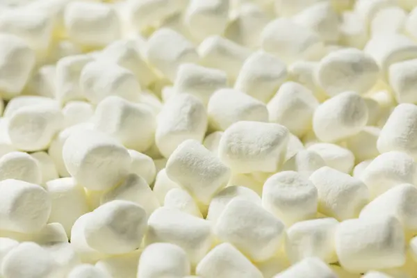 Dry White Organic Mini Marshmallows Bowl — Stock Photo, Image