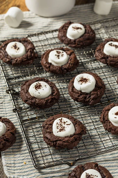 Ev yapımı Koyu Çikolatalı Sıcak Kakao Şekerlemeli Kurabiyeler