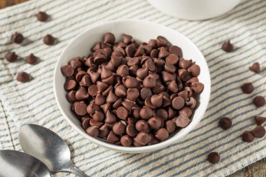 Tatlı Sütlü Çikolata Parçacıkları Birlikte Pişirmeye Hazır