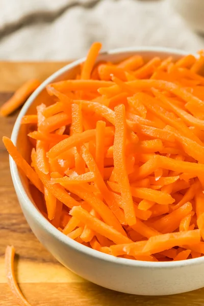 Organic Raw Shredded Carrot Shreds in a Bowl