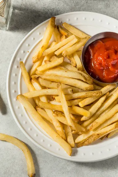 Crispy Fried French Fries Sea Salt — Stock Photo, Image