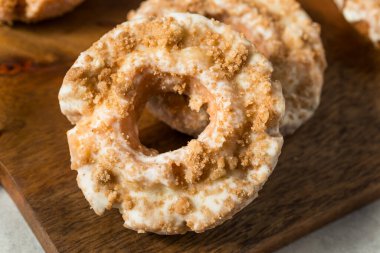 Ev İçi Kızarmış Eski Moda Donutlar Kahvaltıda Yemeye Hazır