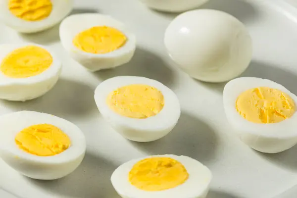 Healthy Cooked Hard Boiled Eggs Ready Eat — Stock Photo, Image