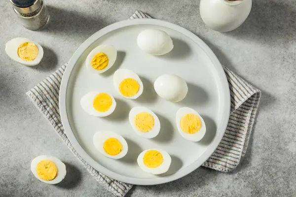 Gesund Gekochte Hartgekochte Eier — Stockfoto