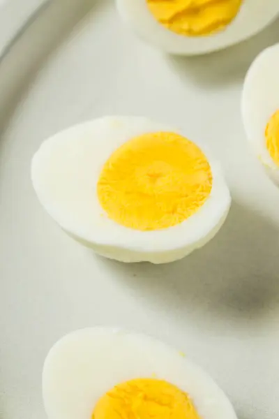 Zdrowe Gotowane Jajka Gotowane Twardo Gotowy Spożycia Obraz Stockowy