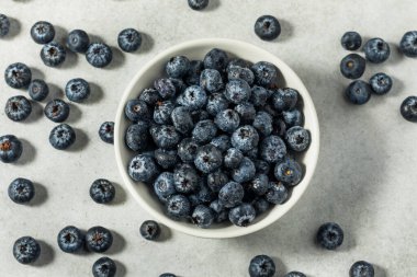 Organik Çiğ Mavi Böğürtlen Yemeye Hazır