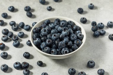 Organik Çiğ Mavi Böğürtlen Yemeye Hazır