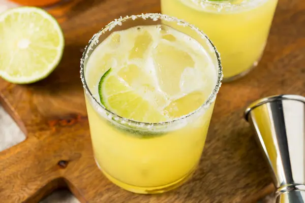 Piás Hideg Frissítő Skinny Margarita Narancs Tequila Stock Kép
