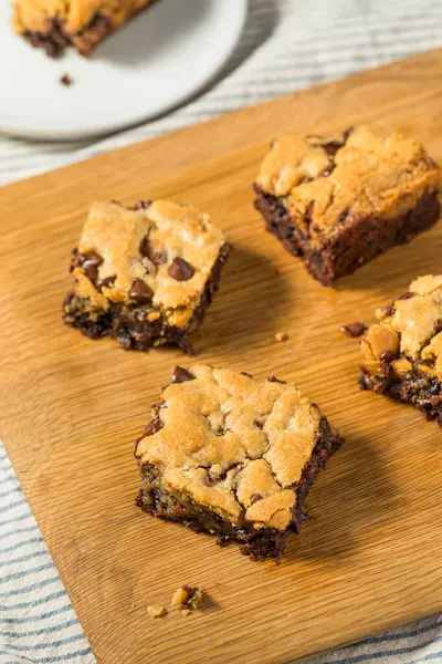 Baked Homemade Cookie Brownie Brookies Chocolate Chips Stock Picture