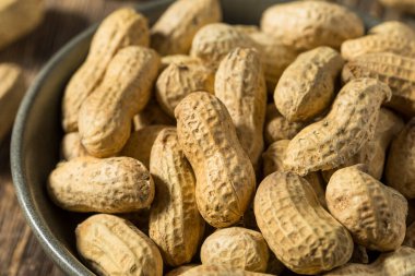 Kahverengi Organik Çiğ Fıstık Kasesi