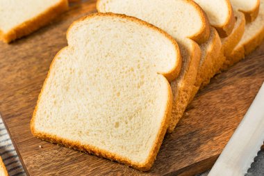 Sağlıklı Beyaz Sandviç Ekmek Ekmeği Dilimler halinde