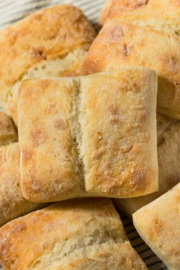 Ev yapımı Ciabatta Çörekleri Yemeye Hazır