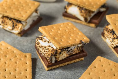 Amerikan Ev Yapımı Şekerlemeli Şekerlemeler ve Graham Krakerleri