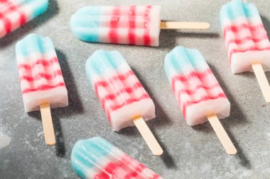 Vatansever Kırmızı Beyaz ve Mavi Dondurmalar 4 Temmuz için