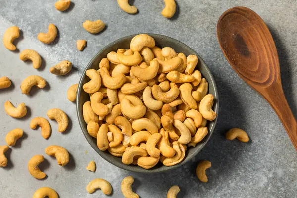 Stock image Salted and Roasted Organic Cashews in a Bowl