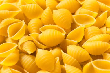 Kuru Organik Konchiglie Makarna Kabukları Pişirmeye Hazır