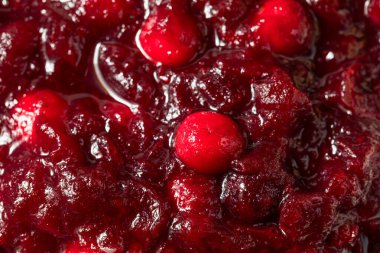 Sağlıklı ev yapımı Şükran Günü kızılcık sosu.