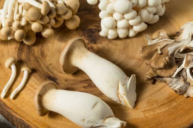 Oyster Cremini ve Trompetli Organik Çiğ Gurme Mantarları