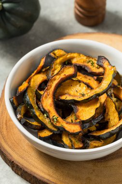 Homemade Autumn Roasted Acorn Squash with Thyme and Pepper clipart